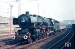 01 093 vom Bw Koblenz-Mosel fährt mit einem Schnellzug aus Köln durch Koblenz-Lützel. (04.04.1958) <i>Foto: Carl Bellingrodt</i>