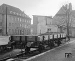 Der Bahndienstwagen "2029 Wt" im Bahnhof Remscheid-Lennep. (04.1956) <i>Foto: Reinhard Todt</i>