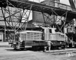 Lok E 5 (Henschel, Baujahr 1966) der Rheinstahl Bergbau AG auf der Zeche Prosper II in Bottrop. (04.05.1967) <i>Foto: Detlev Luckmann</i>