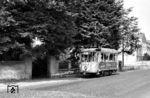 Tw 18 auf der Linie 5 nach Koblenz-Metternich in der Trierer Straße. (25.07.1957) <i>Foto: Aad van Ooy</i>